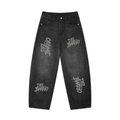 Del Barrio Men's Sunfade Vintage Wash Barrel Leg Jeans