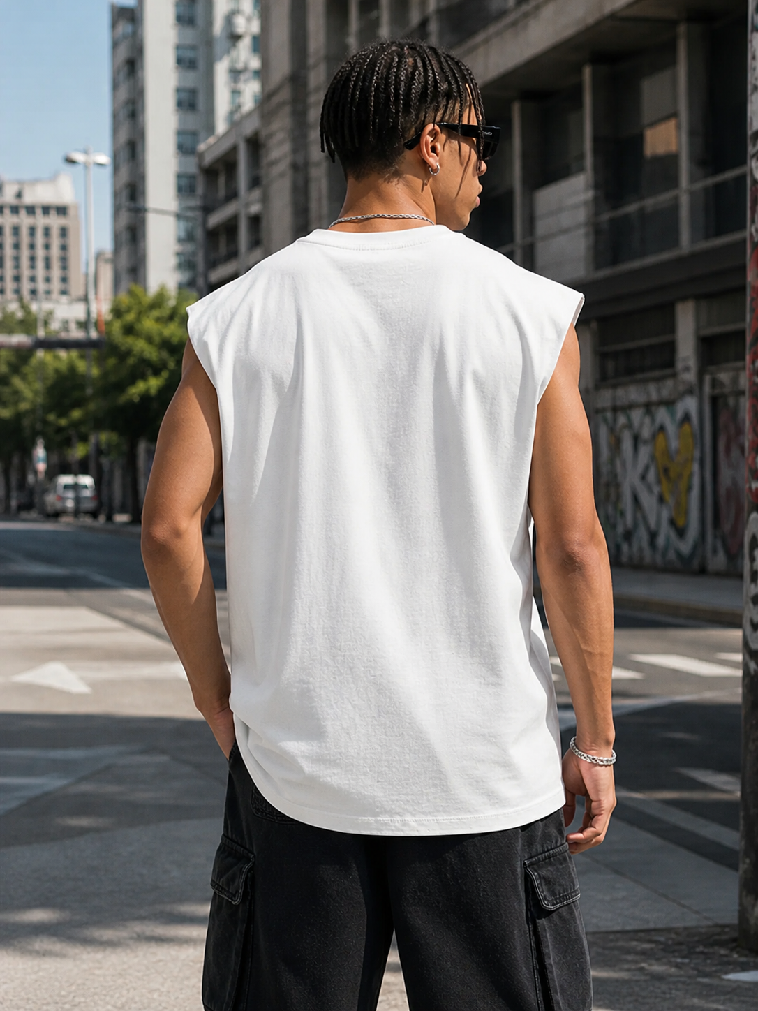 3 Eye Tiger Cotton Tank Top