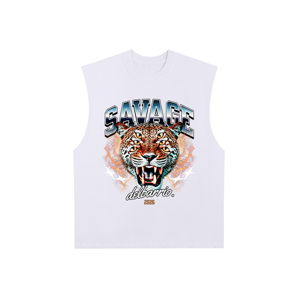 3 Eye Tiger Cotton Tank Top